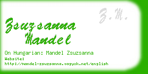 zsuzsanna mandel business card